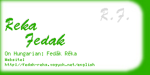 reka fedak business card