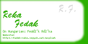 reka fedak business card